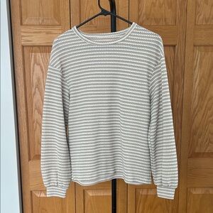 Striped Cream and Tan Sweater